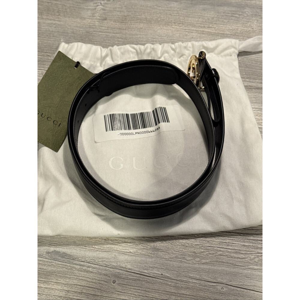 GUCCI Blondie Interlocking G leather belt Black Gold 95 / 38 - Picture 8 of 8